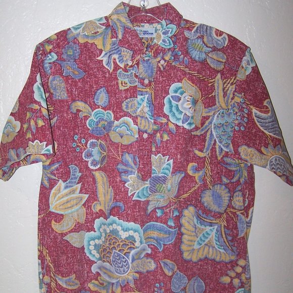 VINTAGE REYN SPOONER HAWAIIAN FLORAL SHIRT S3437 - Picture 1 of 11